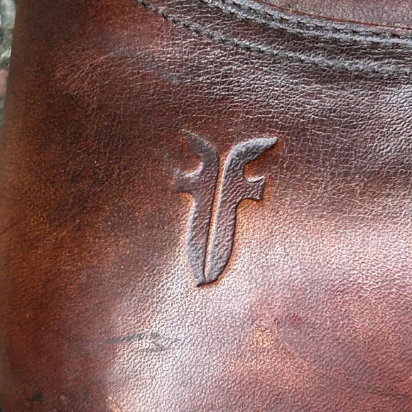 Frye Men's Brown Leather Billy Pull on Cowboy Western Boots Size 11M - Picture 7 of 15